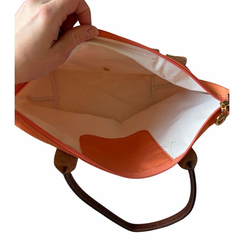Longchamp Tote Bag Paris Le Pliage Orange Nylon - Picture 7 of 13